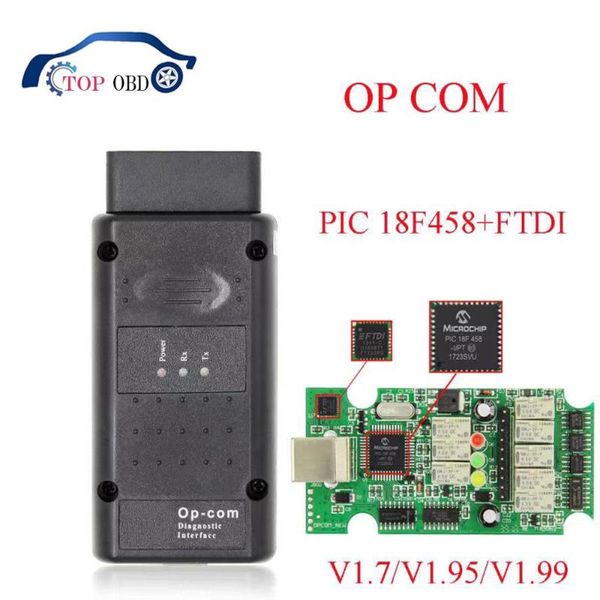 

code readers & scan tools opcom v5 for op com 1.70 v1.99 flash firmware update op-com 1.95 pic18f458 ftdi can bus obd2 scanner car auto