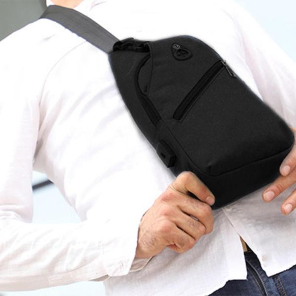

outdoor sport bags man single shoulder chest bag crossbody pocket