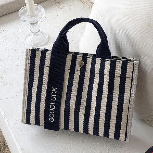 

evening bags fashion striped women shoulder bag korean style canvas crossbody small square handbag mommy simple