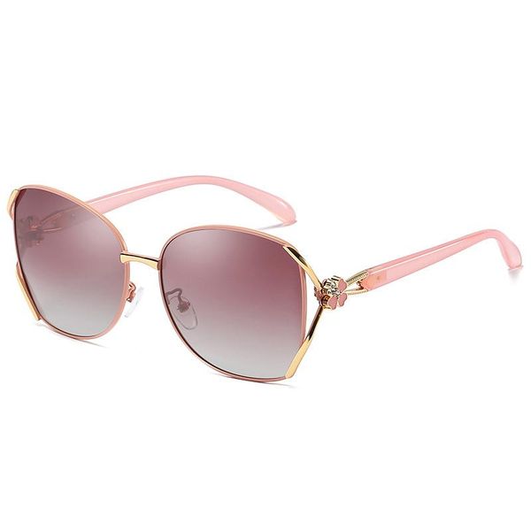 

round polarized sunglasses women 2021 metal oversized sun glasses retro vintage big eyewear shades for male female uv400, White;black