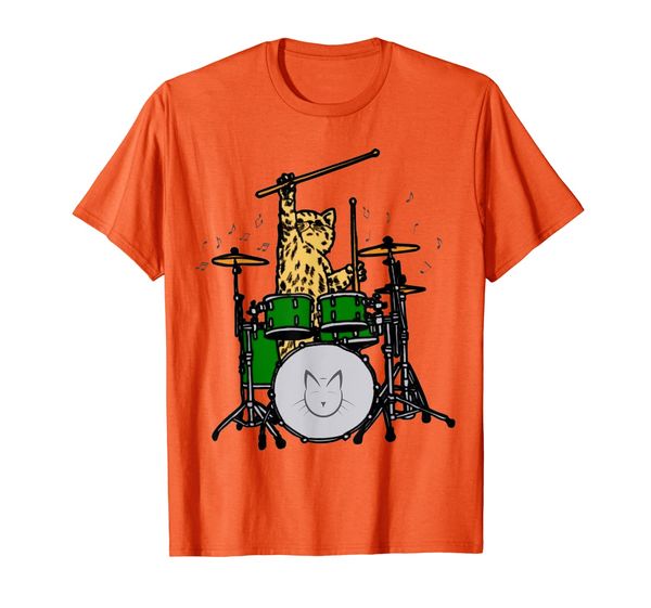 

Drummer Cat Music Lover Musician Playing The Drums Tee Shirt, Mainly pictures