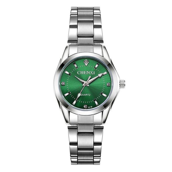 

new women luxury rhinestone stainless steel quartz watches lady business watch dress wife gift wristwatches relogio feminino, Slivery;golden