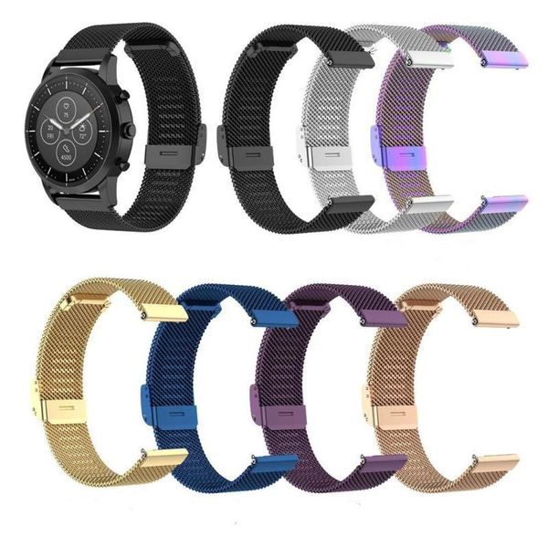

watch bands 20mm 22mm milanese fashion replacement quick release strap for samsung galaxy 3 41mm 45mm wristband, Black;brown