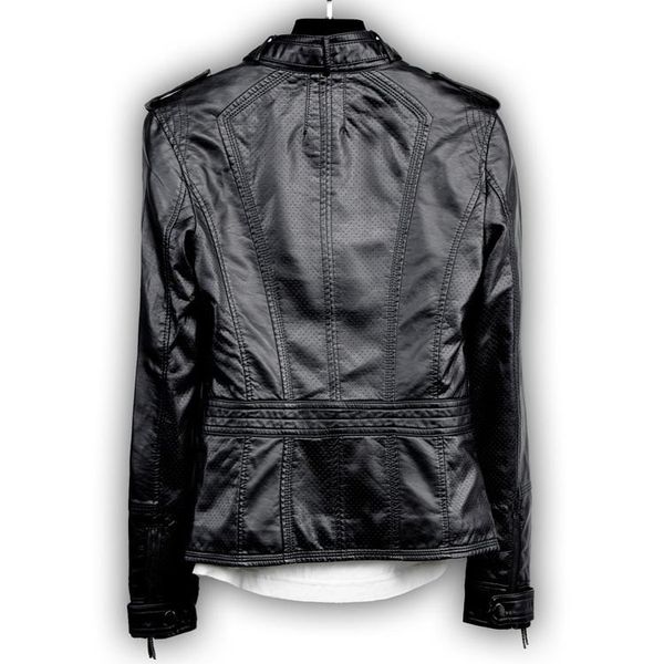 

women's leather & faux pu clothing women biker female black jacket plus size spring autumn casacos feminino d020 pph501