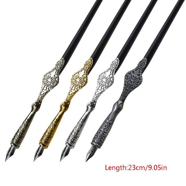 

metal carved craft script antique dip pen oblique calligraphy holder fountain pens