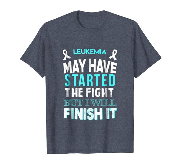 

leukemia started the fight awareness t shirt, White;black