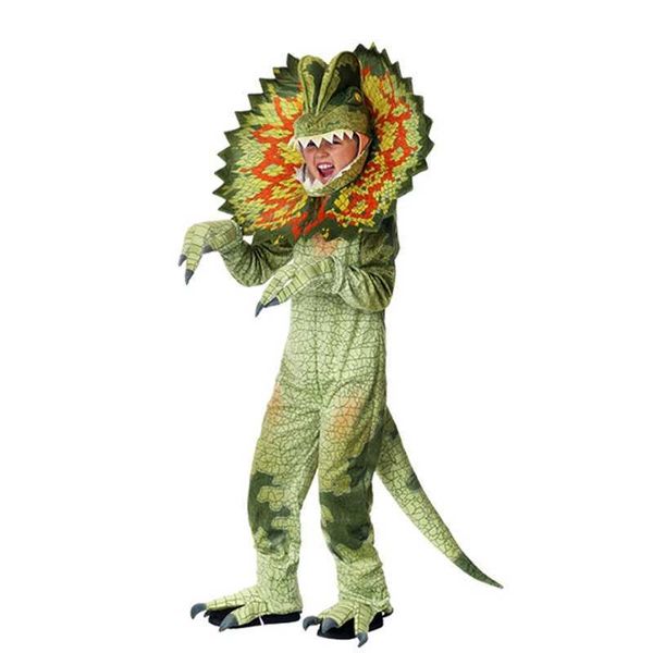 Crianças Triceratops Dinossauro Trajes Meninas Meninos Halloween Cosplay Trajes Criança Dino Finja Jogo Papel Papel Play Dress Up Outfit Q0910