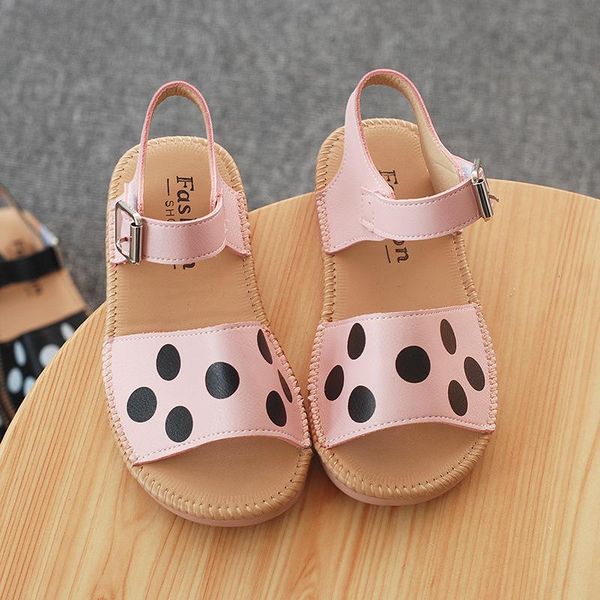 

summer sandals for girls baby beach princess kids, Black;red