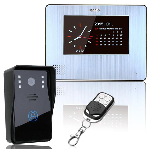 

7inch lcd 900tvl color video door phone rainproof night vision with record wireless remote control unlock phones