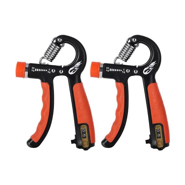 

hand grips 2pcs exerciser adjustable counting strength trainer portable fitness forearm gripper spring finger pinch carpal expander