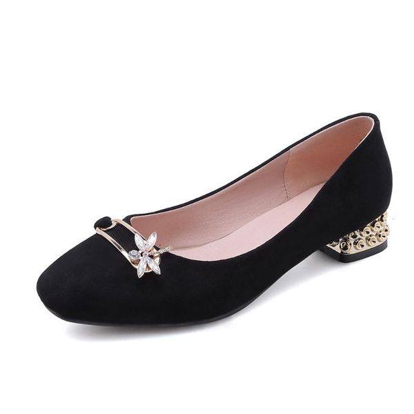 

dress shoes wind age season 2021 comfortable leisure college party with low heel size 43 yards 31 - shallow mouth single woman, Black
