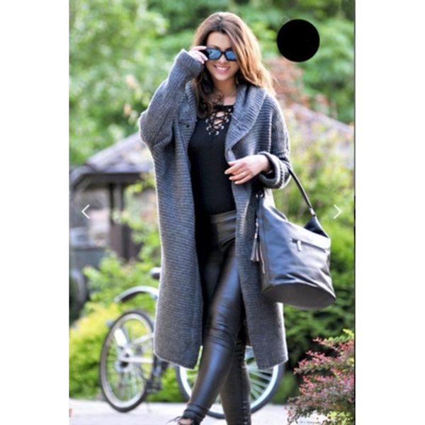 

women's sweaters 2021 autumn plus size women hooded cardigans casual sweater long sleeve knitted, White;black