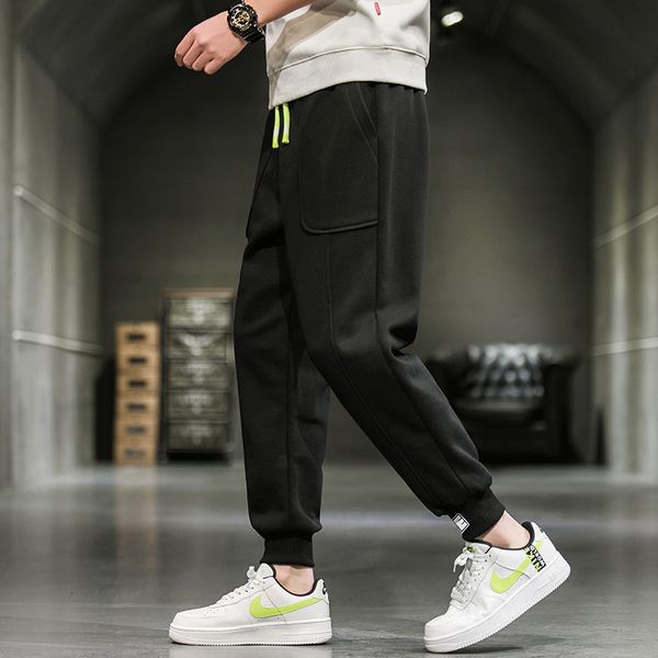 

men's pants 2021 spring and autumn color sports casual loose leggings harem, Black
