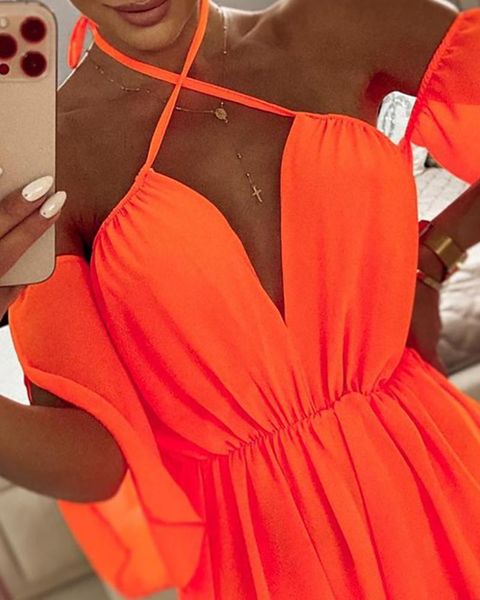 

casual dresses 2021 fashion wear women's summer dress cross strap short skirt mini, Black;gray