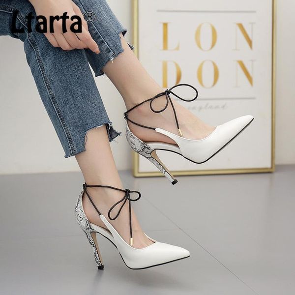 

summer snake pattern color matching women sandals pointed thin high heel strap hollow women's shoes cwf, Black