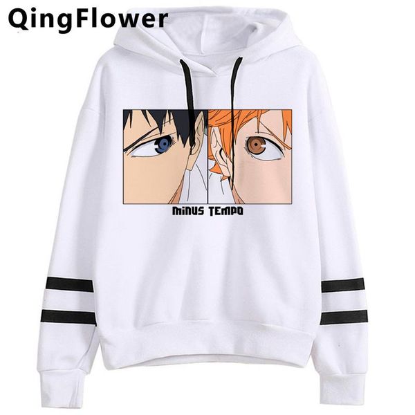 

men's hoodies & sweatshirts haikyuu male y2k aesthetic oversized men pullover streetwear, Black