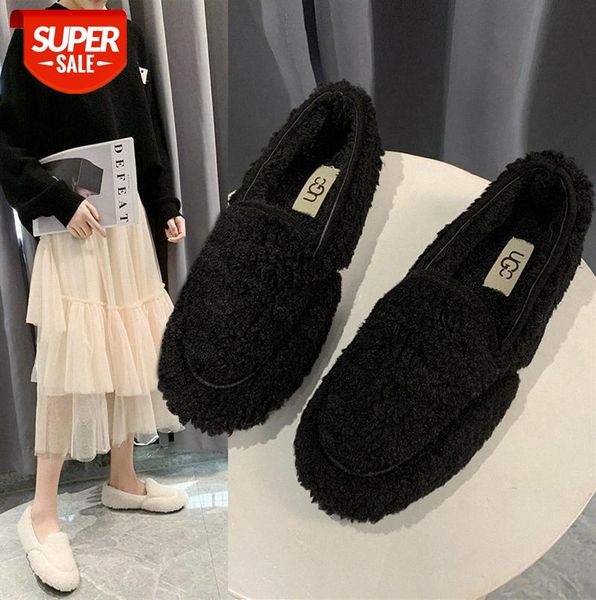 

women's plush shoes, net red beanie women plus velvet flat all-match cotton shoes #bd4p