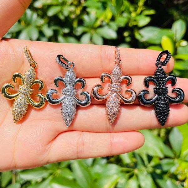 

charms 5pcs fleur de lis charm for women bracelet necklace making symbol pendant handcrafted jewelry accessory wholesale, Bronze;silver