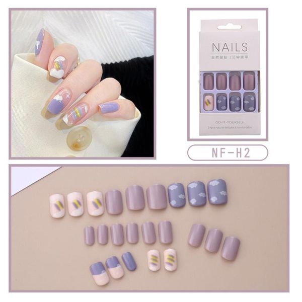 

false nails nail art fake stiletto tips clear press on long with glue coffin stick display full cover artificial designs matte, Red;gold