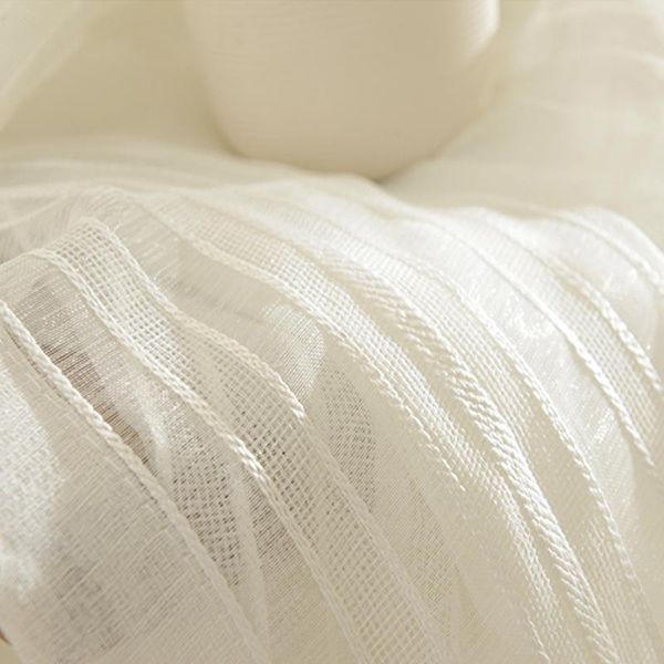 

curtain & drapes natural cotton linen vertical stripe sheer curtains for living room classic soft pure white easy matching