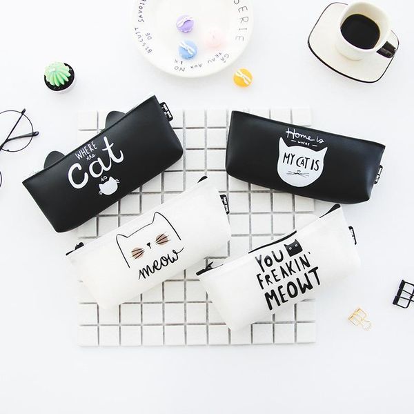 

pencil cases kawaii novelty cartoon cat silica gel case school stationery pen bag gift for girl boy student1