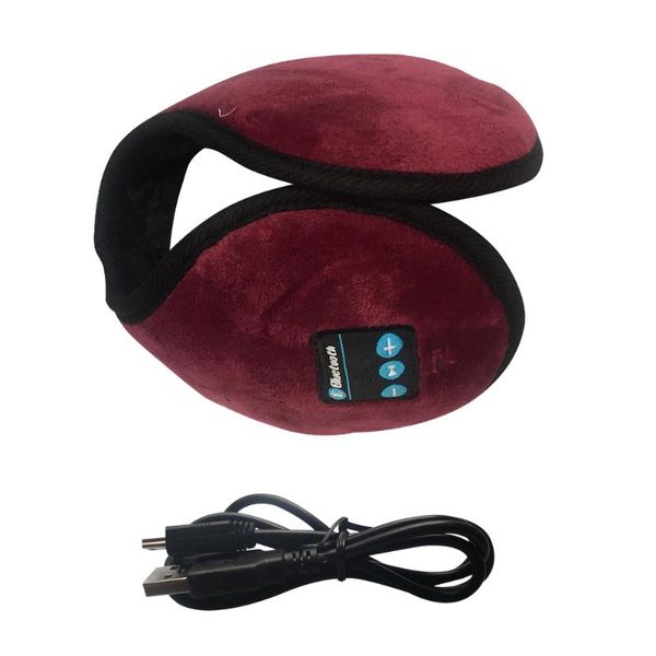 

berets wireless hd stereo ear warmer headset skiing women men built-in speaker indoor outdoors activities bluetooth earmuffs music, Blue;gray