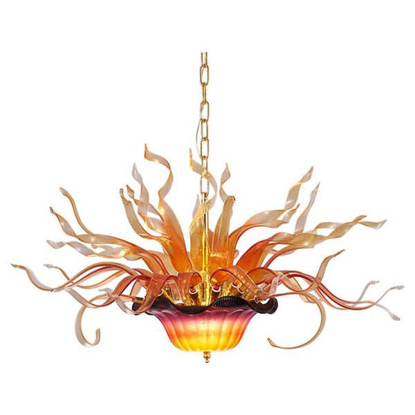 

led glass flower chandelier lighting 32 by 16 inches lamp l dining room hand made blown art ceiling lamps italy pendant lights