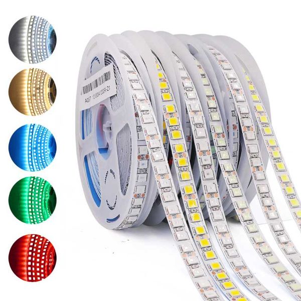 

strips 5m 600 led strip light dc 12v 5054 tape flexible ip65 ip67 waterproof ribbon diode white/warm white/red/green/blue