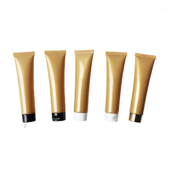 

storage bottles & jars 40ml pearl gold facial cleanser refillable bottle plastict scrow lid empty cosmetic packaging container squeeze tube