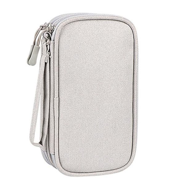 

pencil bags electronics accessories organizer pouch bag, for power adapter/charger/cables/pens, designed school girls(grey)