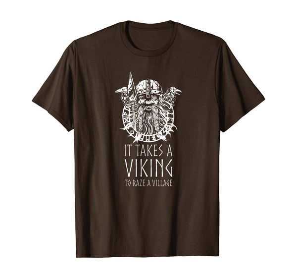 

it takes a viking to raze a village - viking history gift, White;black