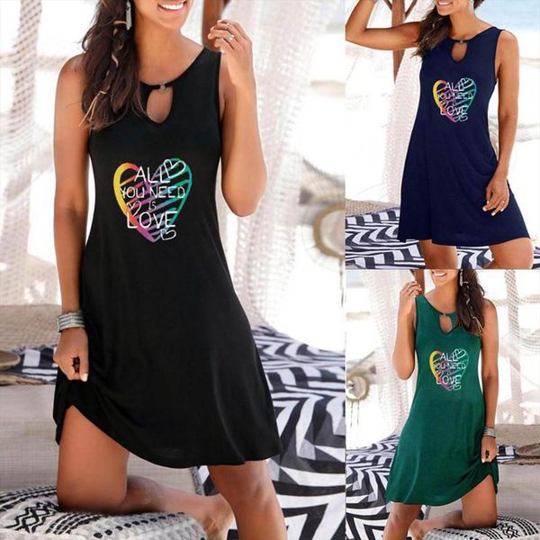 

casual summer sleeveless o neck women dresses clothing plus size hollow out slim mini daily vestidos mujer verano, Black;gray