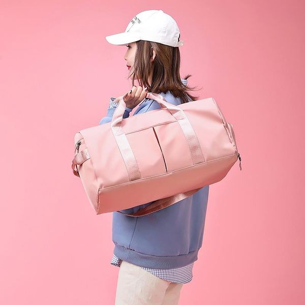 

femal yoga duffel bags outdoor travel luggage gym for women with shoe compartment sport bag wet pocket