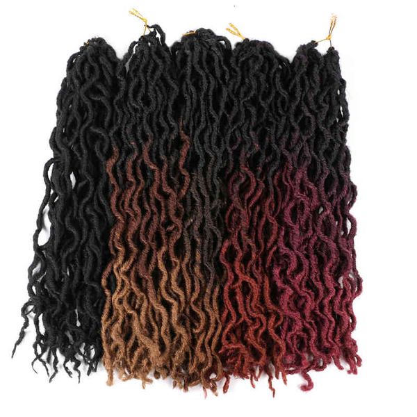 

24 inch wig pieces 18 chemical fiber gypsy locs dirty braid crochet hair, Black