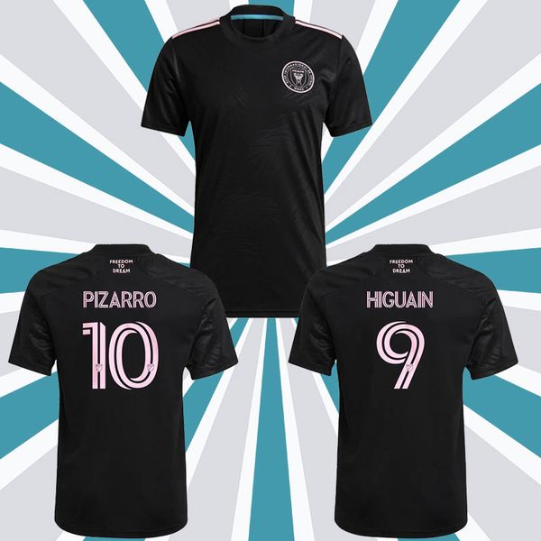

player version inter miami soccer jerseys 2021 away black beckham matuidi higuain pizarro football shirt, Black;yellow