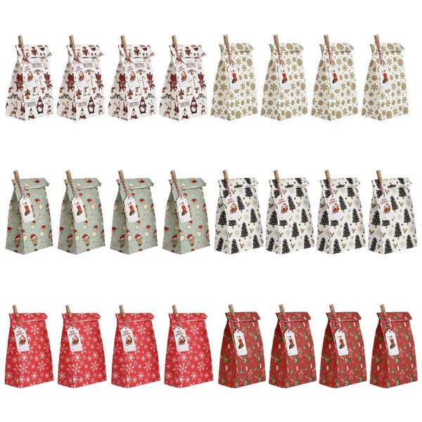 

gift wrap 1 set xmas countdown calendar present bags candy party