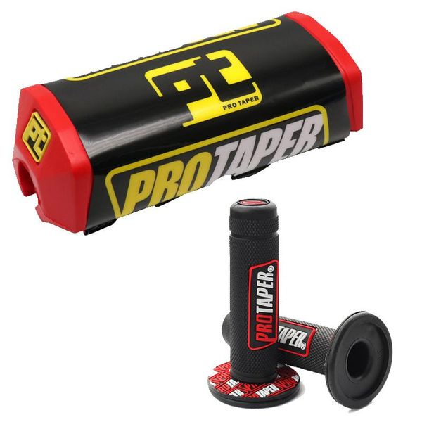 

handle grips with pro taper handlebar pad fat bar chest protector cross fit 1-1/8 motorcycle dirt bike pit handlebars