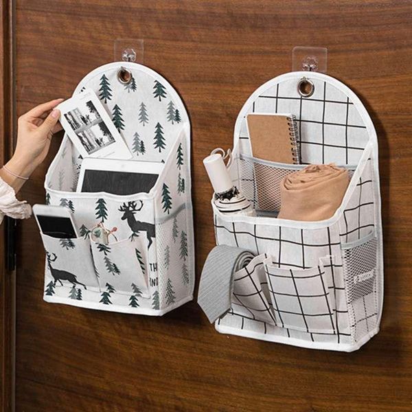 

wall-mounted storage bag book magazine mobile phone holder wall hanging pocket bags containers