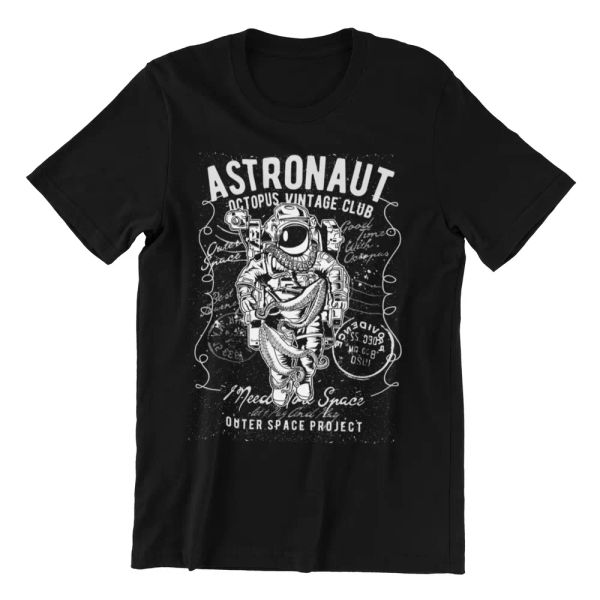 

space astronaut ocs, rocket, moon t-shirt tee top, White;black