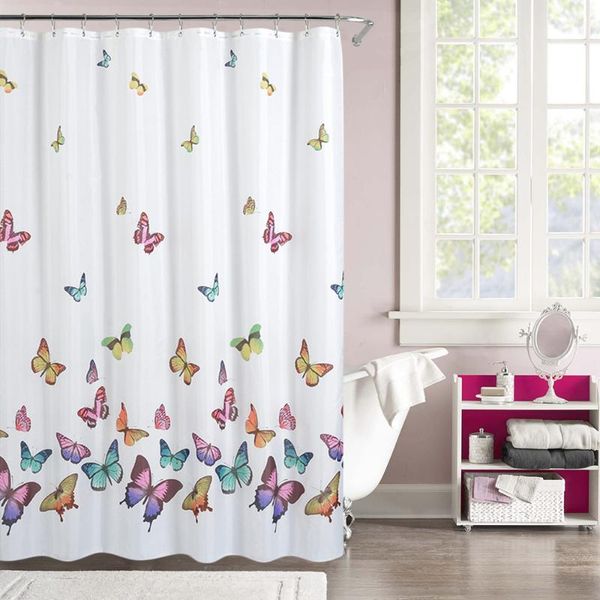 

shower curtains butterfly curtain bathroom 180x180cm polyester waterproof bath for home bathtub