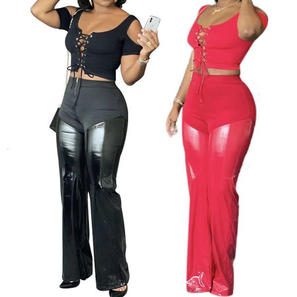 

753# 2021 new solid color casual pants women's suit, Black;white