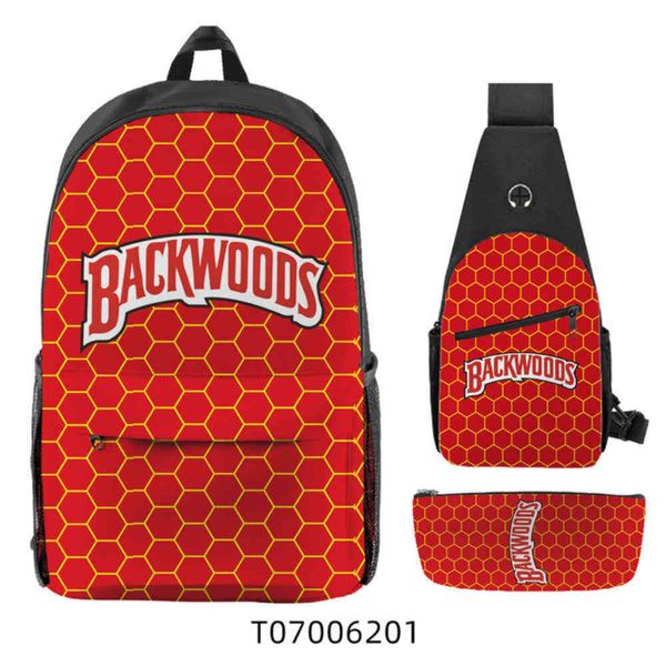 

popular backwoods cigar 3d backpack student schoolbag leisure