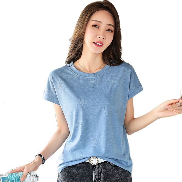

women's t-shirt embroidery chic t women summer cotton tee femme loose short sleeves casual woman clothes camisetas mujer cam, White