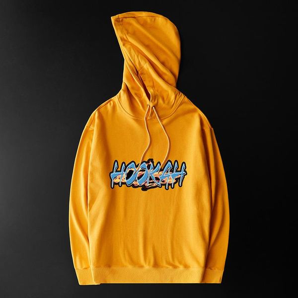 

men's hoodies & sweatshirts youth autumn long-sleeved korean version round neck hooded letters printing casual comfortable trend wear, Black