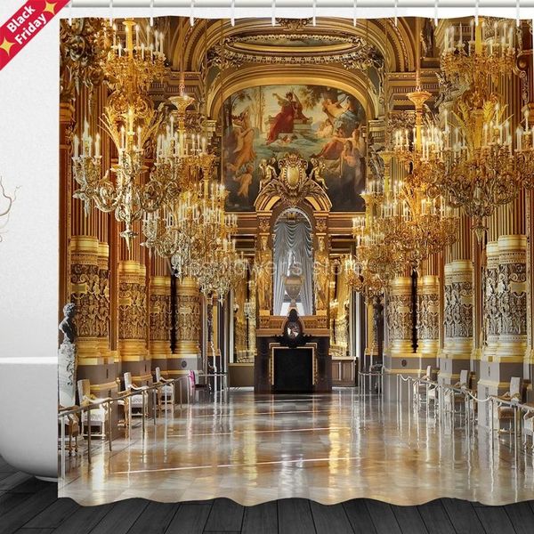 

shower curtains luxury paris opera lounge design custom curtain bathroom waterproof mildewproof polyester fabric with 12 hooks