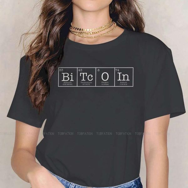 

women's t-shirt periodic table cryptocurrency feminine clothes bitcion sign art satoshi nakamoto oversized goth vintage female top, White