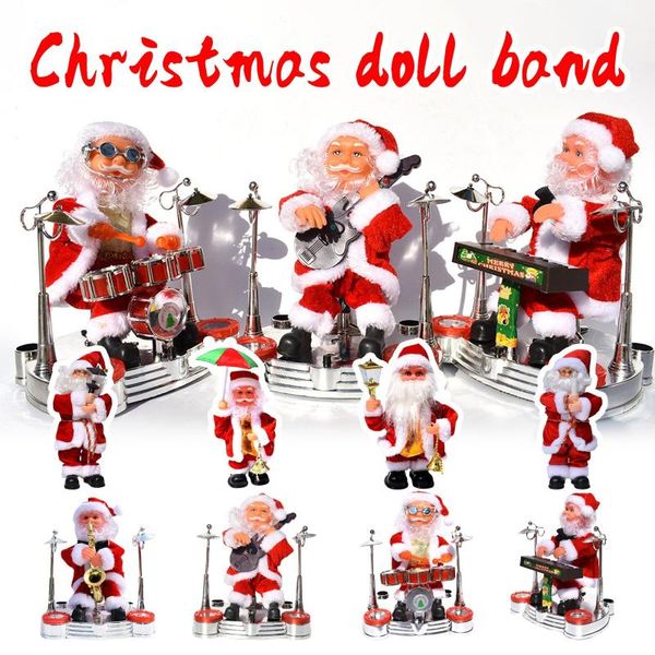 

christmas decorations electric santa claus shaking hips singing dancing toys music doll xmas ornaments figurines gift for kids