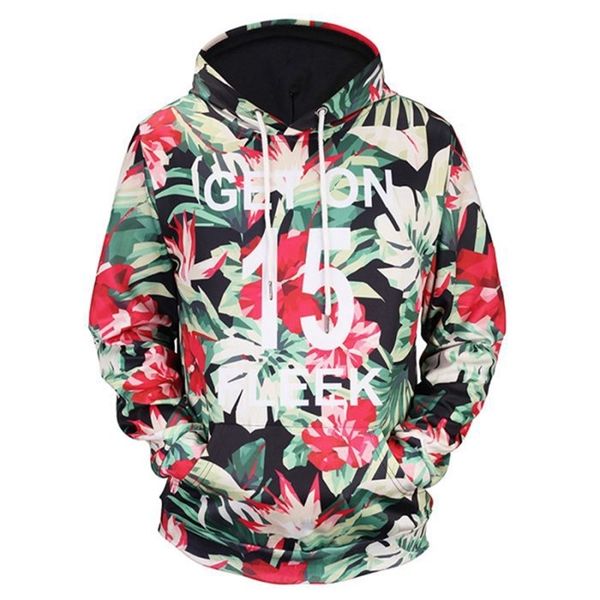 

spring and autumn men's new personalized 3d printed hoodie, Black