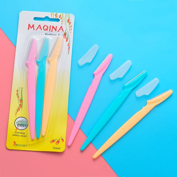 

eyebrow trimmer knife razor facial hair remover shaver makeup epilator sourcil facial hair removal blades brow