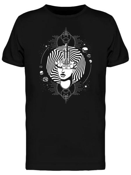 

stellar minded woman men's tee -image by shutterstock, White;black